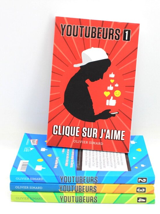 Other - lot 4 livres Books Olivier Simard - Youtubeurs 1-2-3-4 Teen Ados French